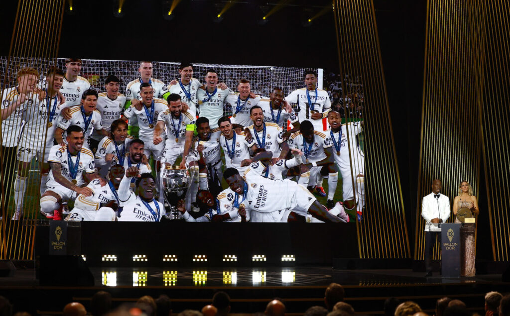 Et foto af Real Madrids hold ved Ballon d'Or 2024.