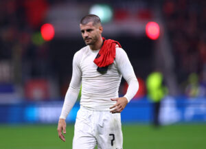 Alvaro Morata efter slutfløjt.