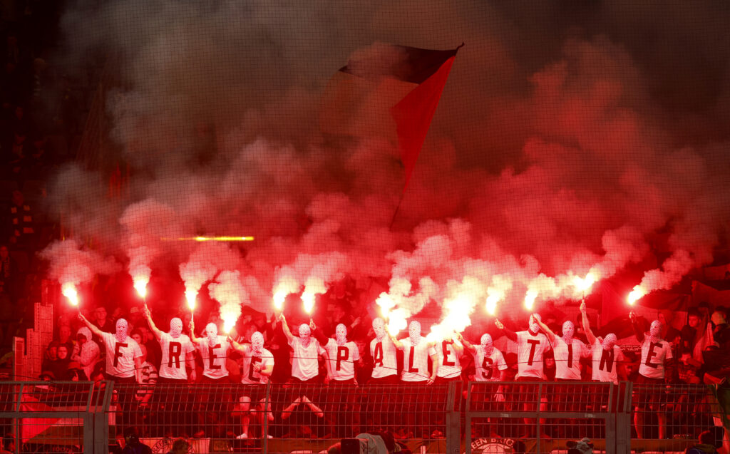 Celtic-fans under Champions League-kampen mellem Celtic og Borussia Dortmund.