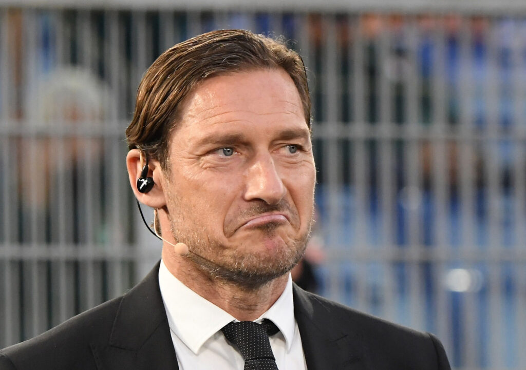 Francesco Totti i TV-studie.