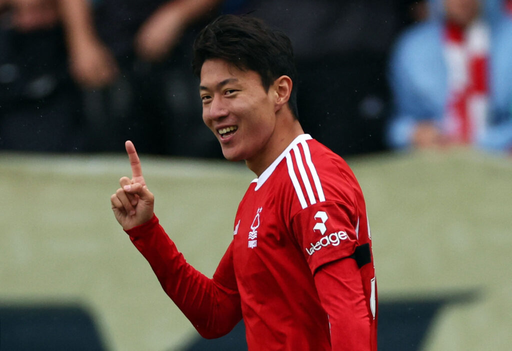 Hwang Ui-jo under en testkamp for Nottingham Forest.