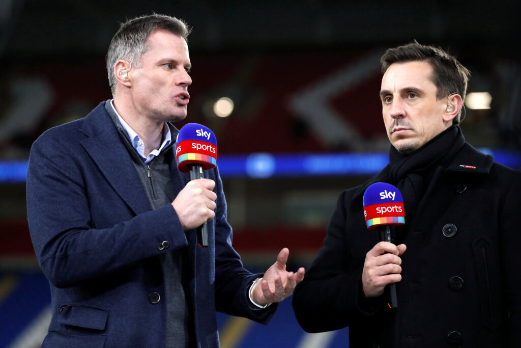 Jamie Carragher og Gary Neville på Sky Sports