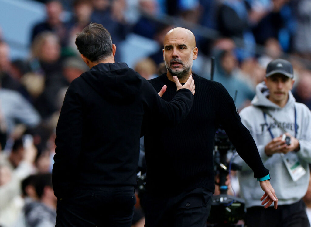 Pep Guardiola siger tak for kampen efter Manchester City-Fulham.