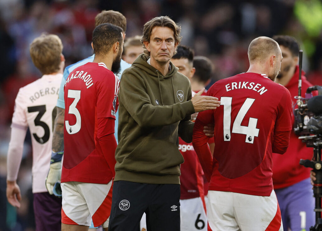 Brentford-træner Thomas Frank efter kampen mod Manchester United i Premier League.