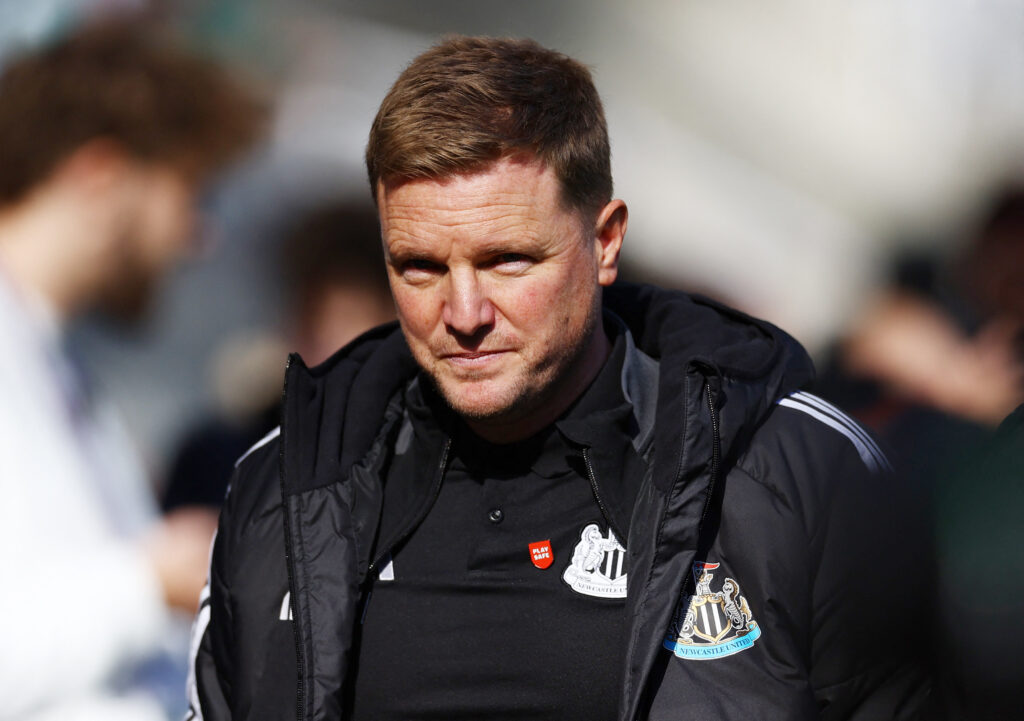 Eddie Howe på sidelinjen for Newcastle United.