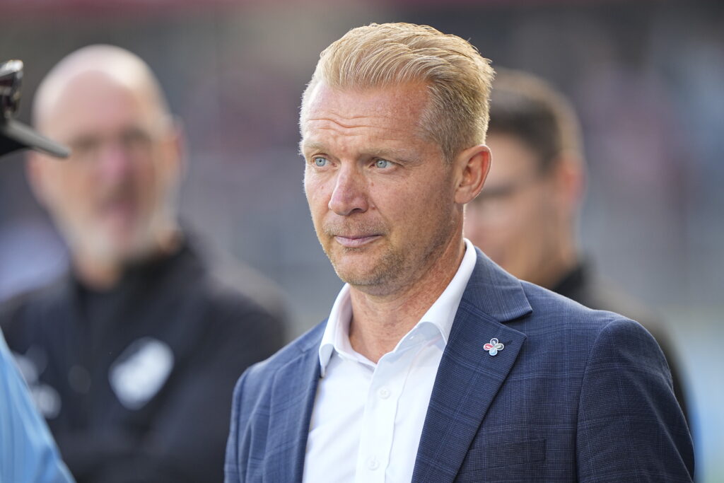 Søren Pedersen før 3F SUperliga-kampen mellem Randers og AaB.