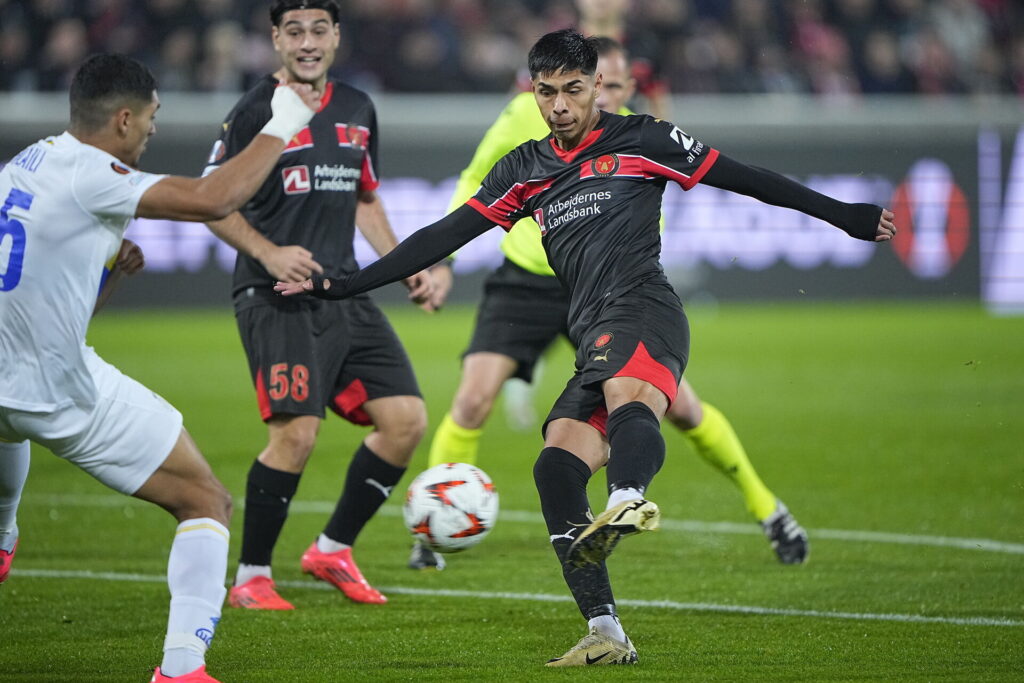 UEFA Europa League-kampen mellem FC Midtjylland og Royale Union SG på MCH Arena i Herning torsdag den 24. oktober 2024.