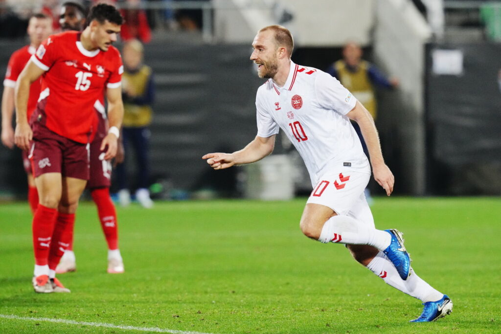 UEFA Nations League-kampen mellem Schweiz og Danmark på Kybunpark i St. Gallen, Schweiz, tirsdag den 15. oktober 2024.