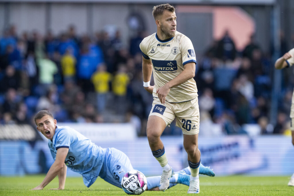 Lyngbys Frederik Gytkjær i superligakampen mod Randers.