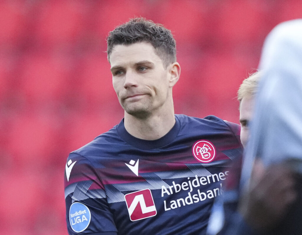 Aab's Helenius efter nederlaget i NordicBet Liga-kampen mellem FC Fredericia og AaB i Fredericia torsdag den 25. april 2024