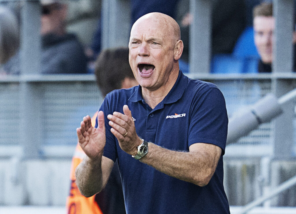 AGFs Cheftræner Uwe Rösler under superligakampen mellem Lyngby Boldklub og AGF på Lyngby Stadion søndag den 22. september 2024