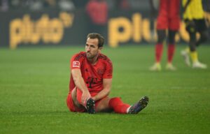 Harry Kane blev skadet i kampen mod Dortmund.