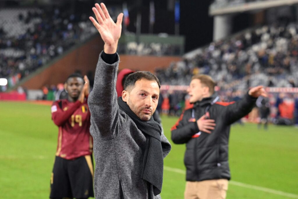 Domenico Tedesco efter Belgiens nederlag mod Israel.