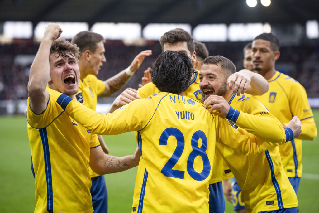 Brøndby-spillere jubler