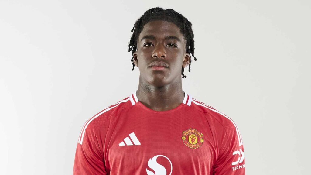 Manchester Uniteds unge forsvarsspiller Godwill Kukonki.