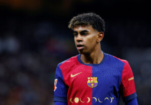Lamine Yamal i kamp for FC Barcelona.