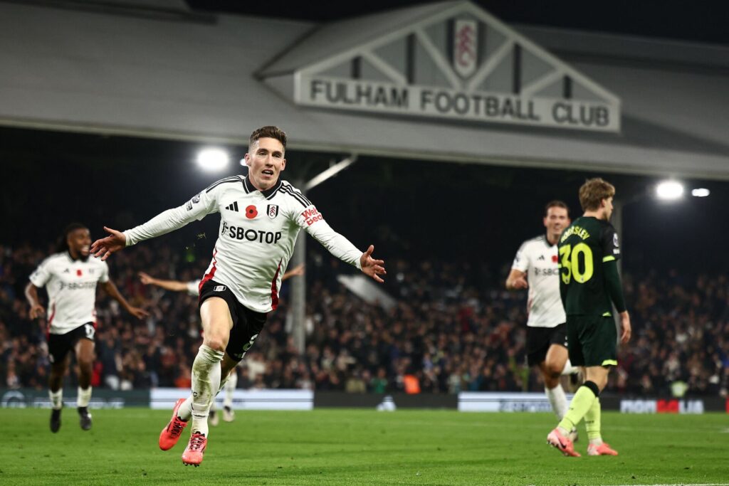 Harry Wilson fejrer sin scoring mod Fulham.