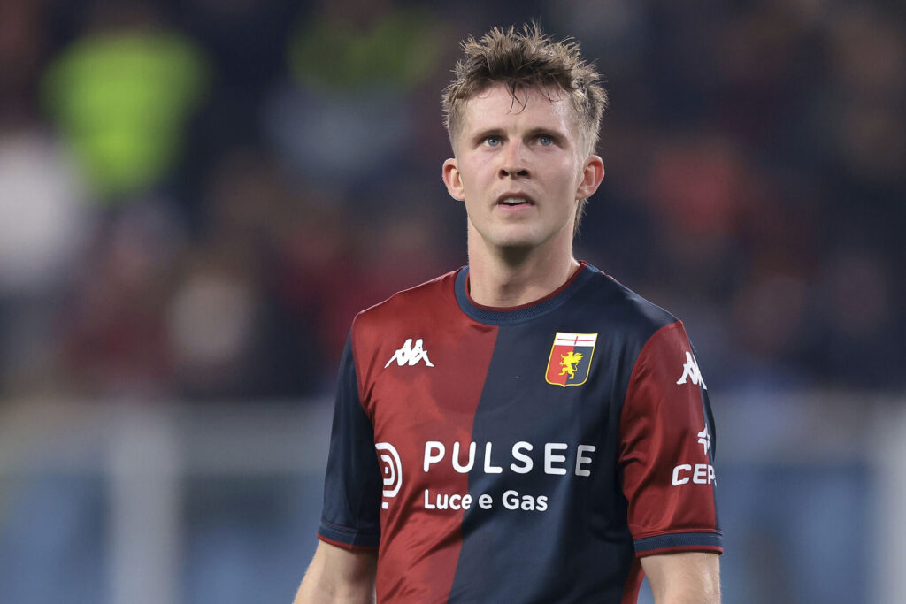 Morten Frendrup i aktion for Genoa.