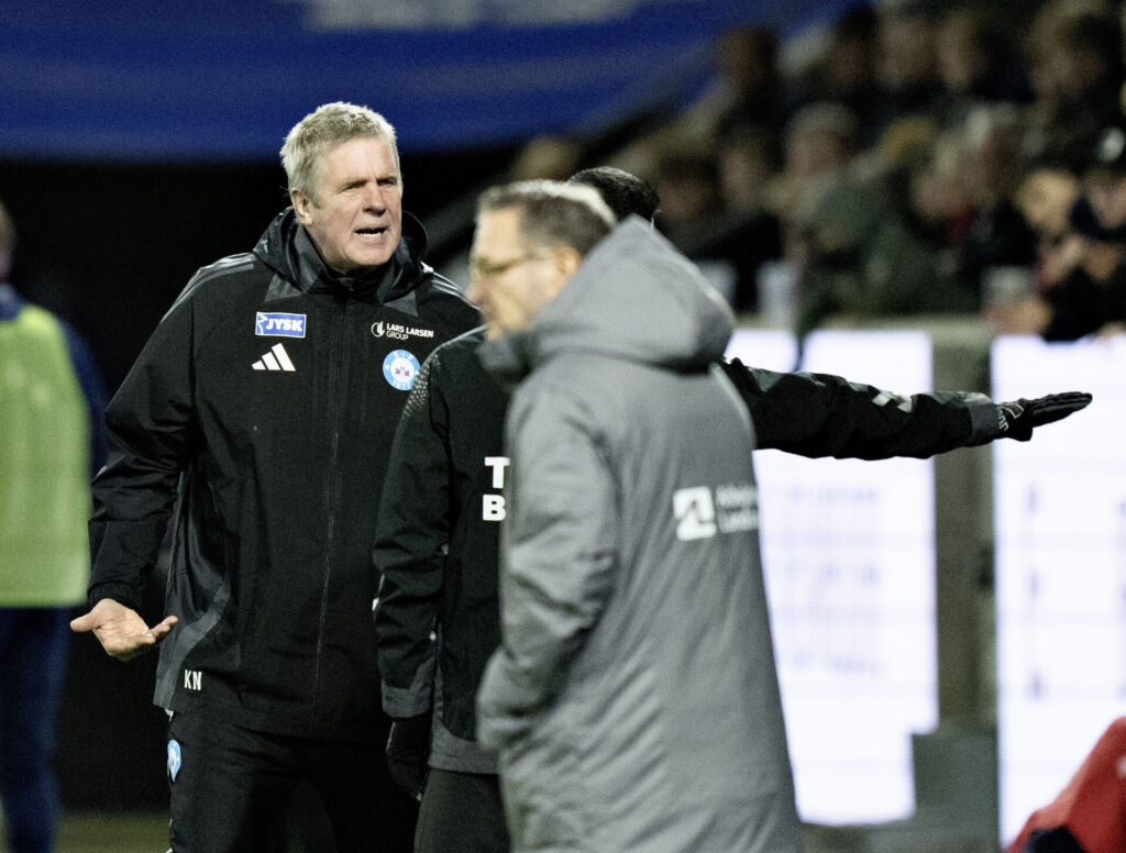 Kent Nielsen under Superliga-kampen mellem Silkeborg IF og FC Midtjylland.