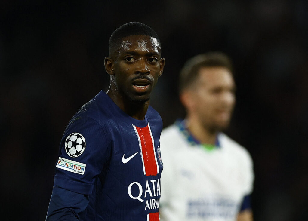 Ousmane Dembele i aktion for PSG.