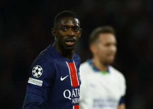 Ousmane Dembele i aktion for PSG.