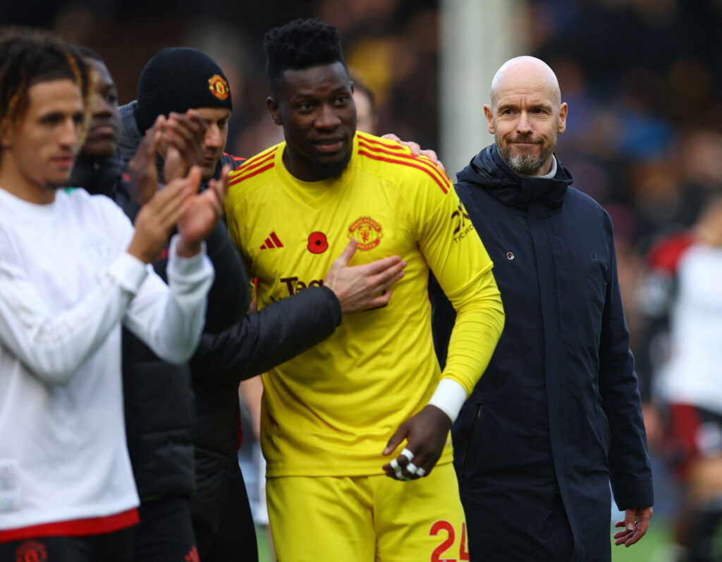 André Onana og Erik ten Hag.