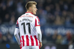 Mathias Jørgensen under en kamp for Aab