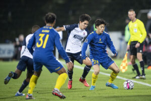 Den første kvartfinale mellem Brøndby og AGF på Ceres Park.