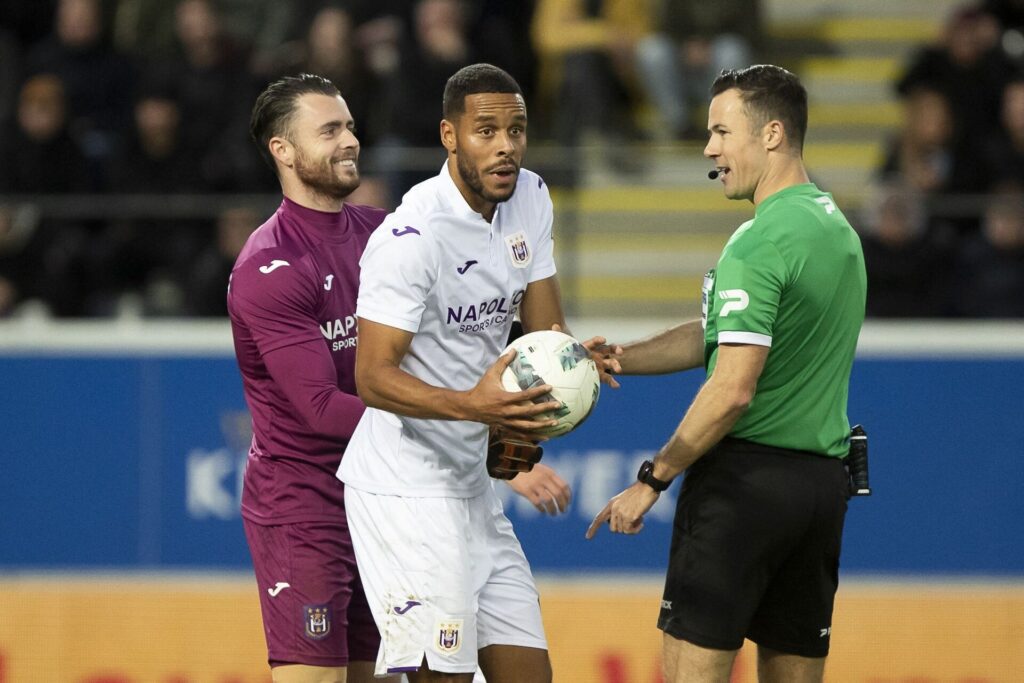 Mathias Zanka Jørgensen i kamp for Anderlecht.