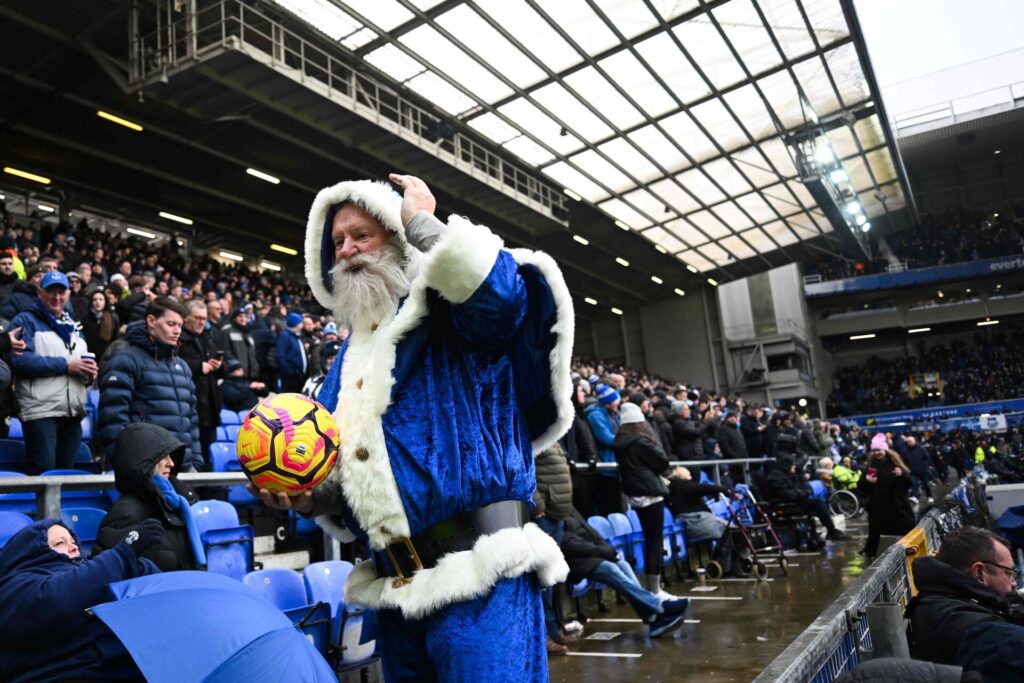 God stemning i julen hos Everton på Goodison Park.