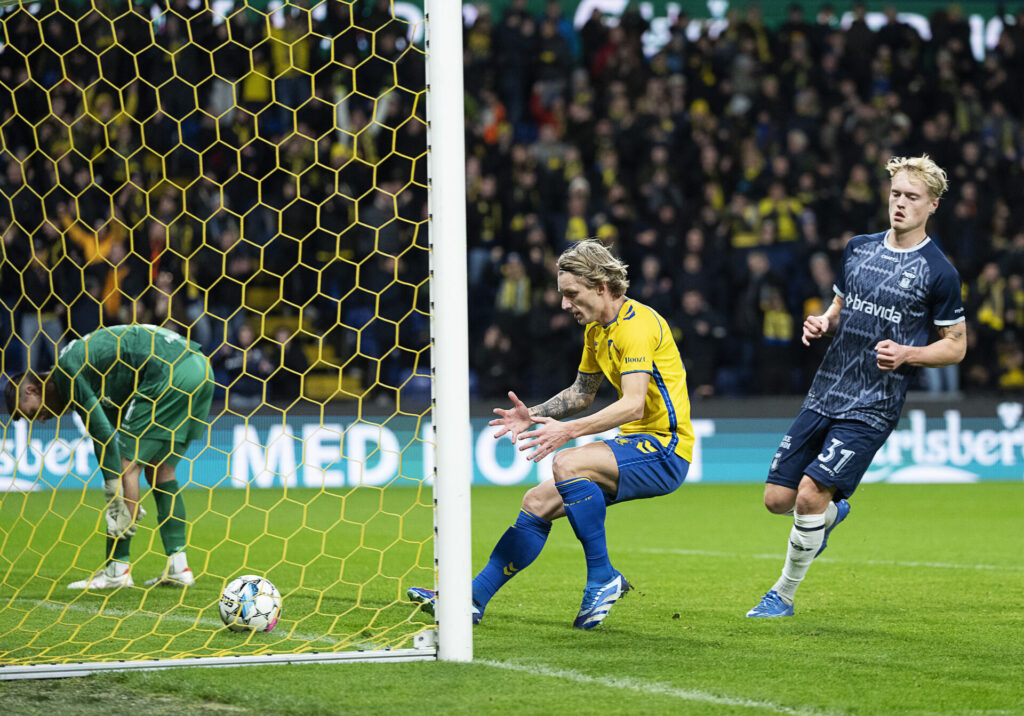 Daniel Wass under kampen mellem Brøndby og AGF.