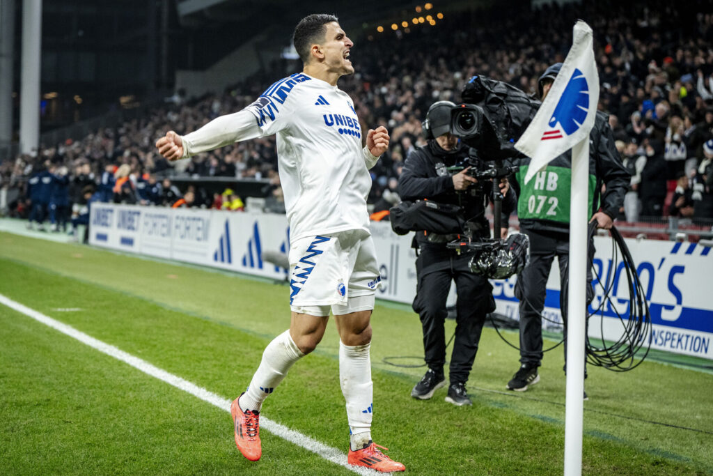 Mohamed Elyounoussi jubler efter sin scoring mod FC Nordsjælland i Superligaen