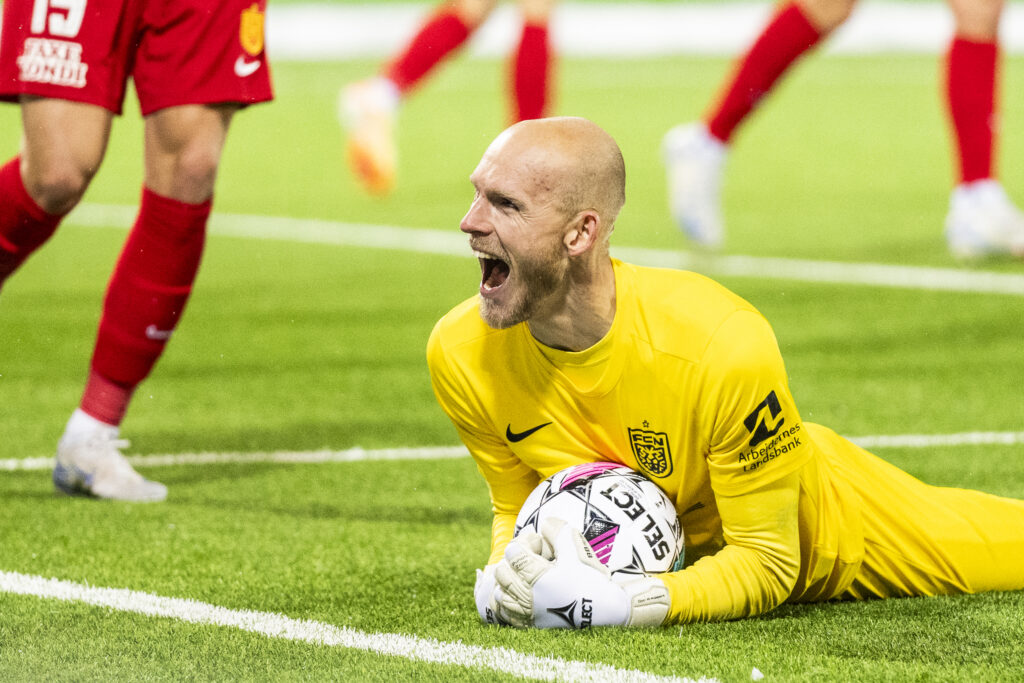 FC Nordsjællands Andreas Hansen, da FC Nordsjælland møder AGF i Superligaen på Right To Dream Park i Farum fredag den 22. november 2024.