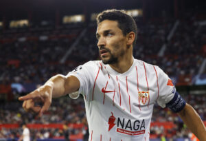 Jesus Navas med anførerbindet om armen for Sevilla.