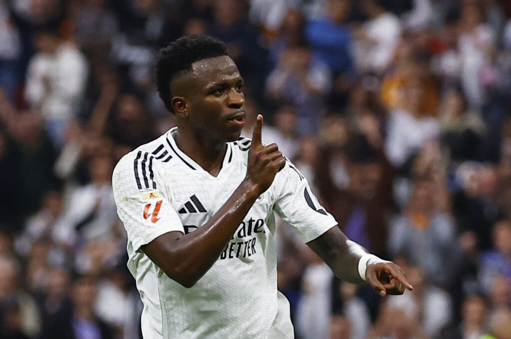 Vinicius Junior tysser på sine haters i en LaLiga kamp for Real Madrid