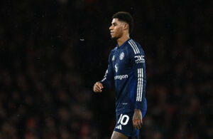 Marcus Rashford spytter.