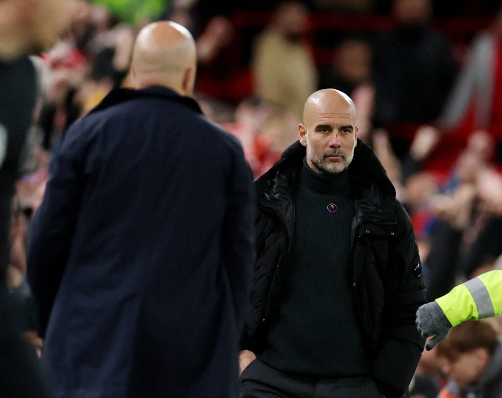 Pep Guardiola på sidelinjen