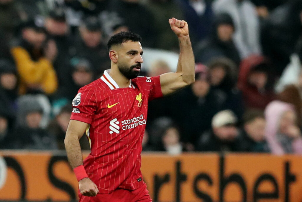 Liverpool-stjernen Mohamed Salah jubler over scoring mod Newcastle