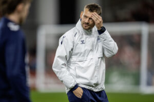 Lars Knudsen under en af landsholdet træningspas.