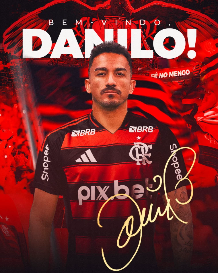 Danilo præsenteret i Flamengo.