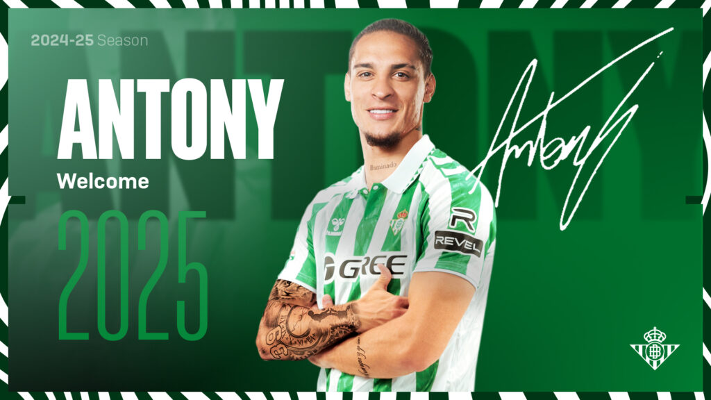 Antony i Real Betis-trøjen.