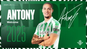 Antony i Real Betis-trøjen.