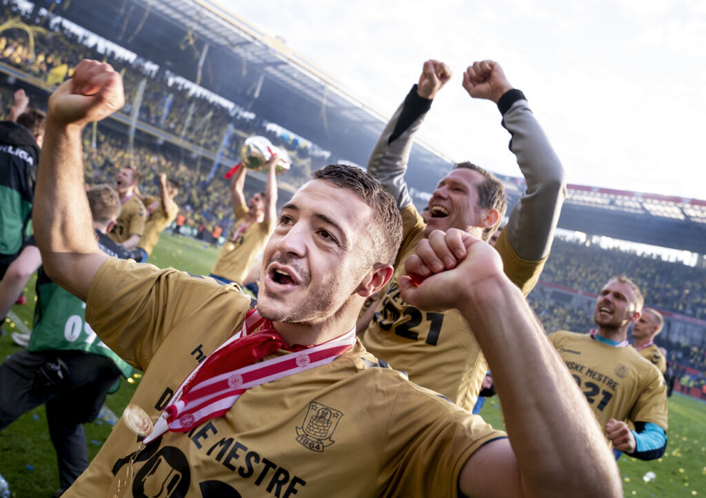 Brøndbys Josip Radosevic efter superligakampen mellem Brøndby IF og FC Nordsjælland på Brøndby Stadion, mandag den 24 maj 2021. (Foto: Liselotte Sabroe/Ritzau Scanpix)