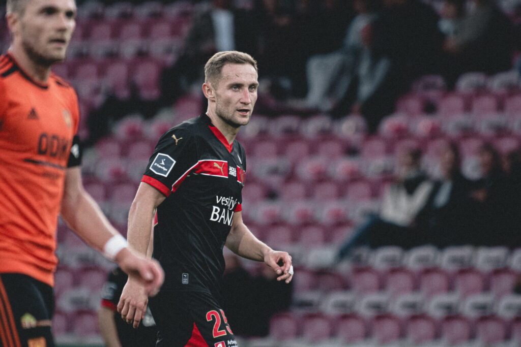 Jan Kuchta i aktion for FC Midtjylland.