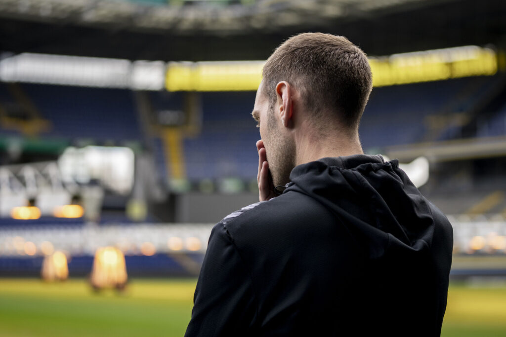 Frederik Birk på Brøndby Stadion.