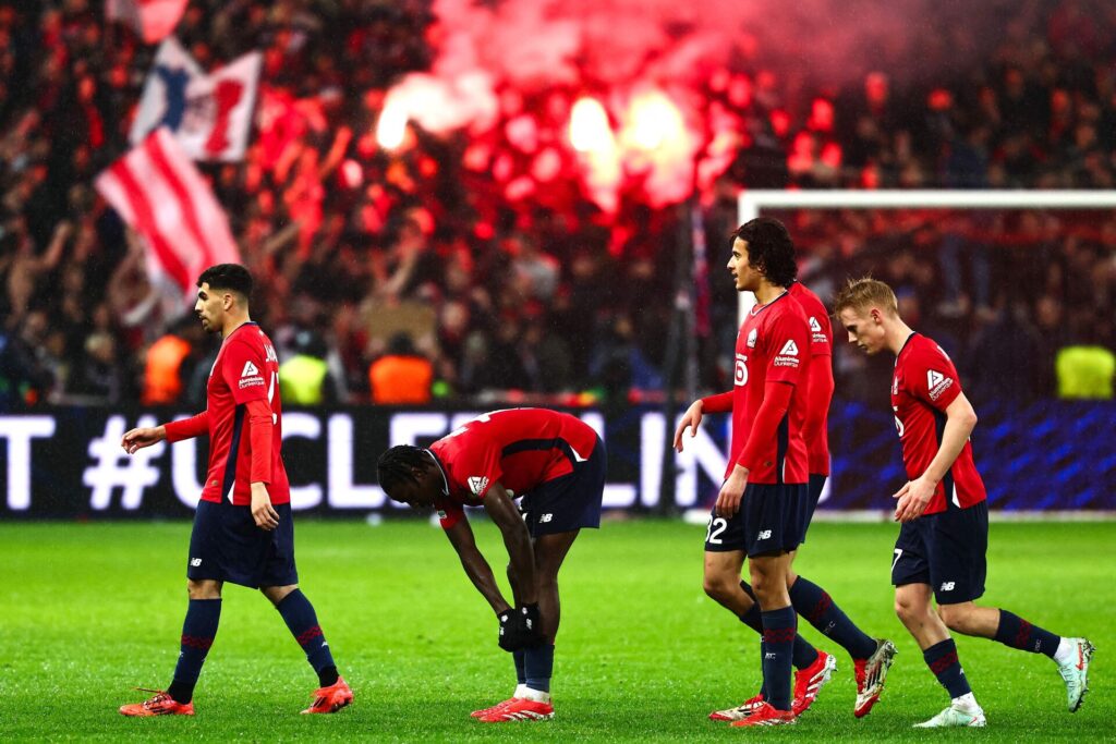 LOSC Lille-spillerne efter sejren mod Feyenoord.