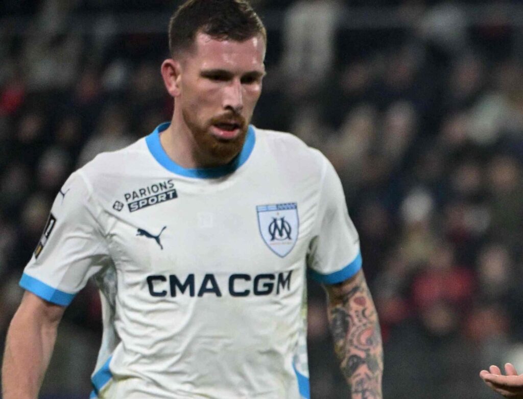 Pierre-Emile Højbjerg i aktion for Marseille