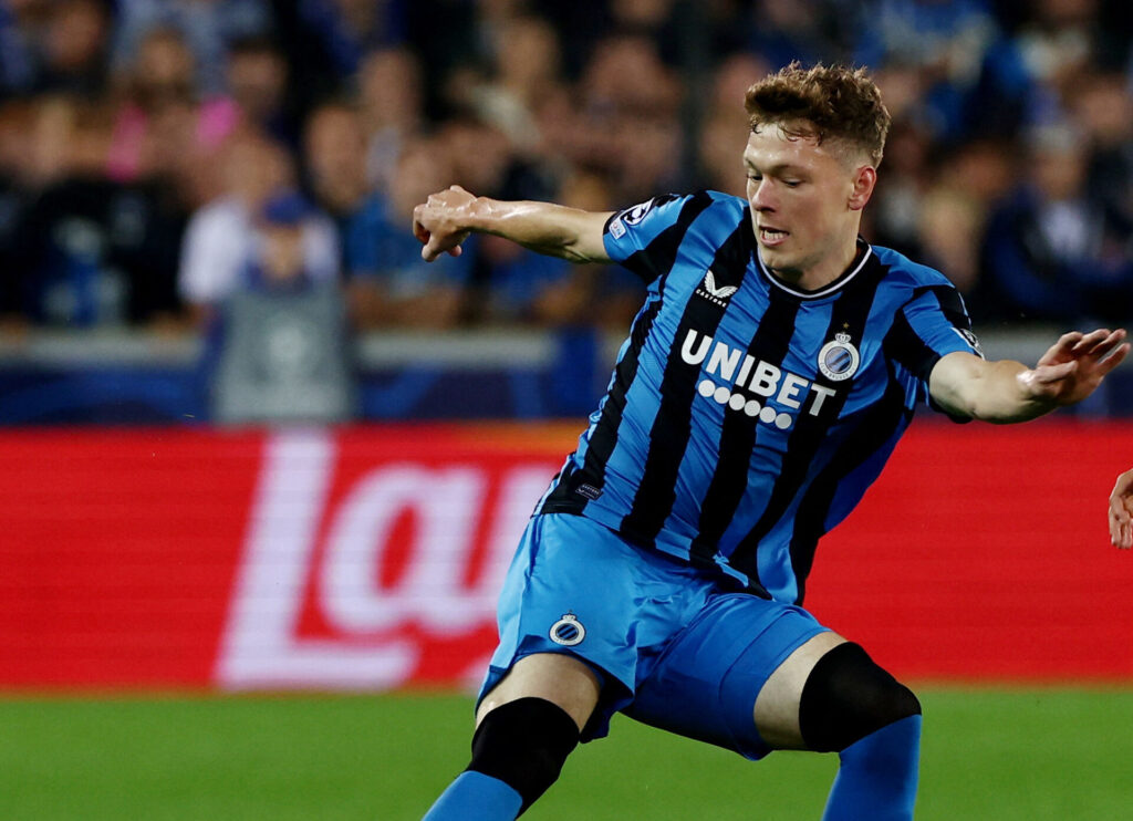 Andreas Skov Olsen under Champions League-kampen mellem Club Brugge og Borussia Dortmund