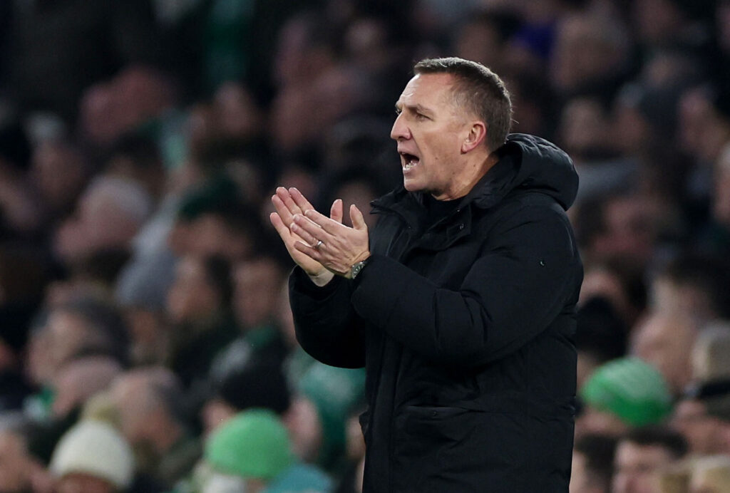 Brendan Rodgers forsøger at opildne sine spillere i Celtic.