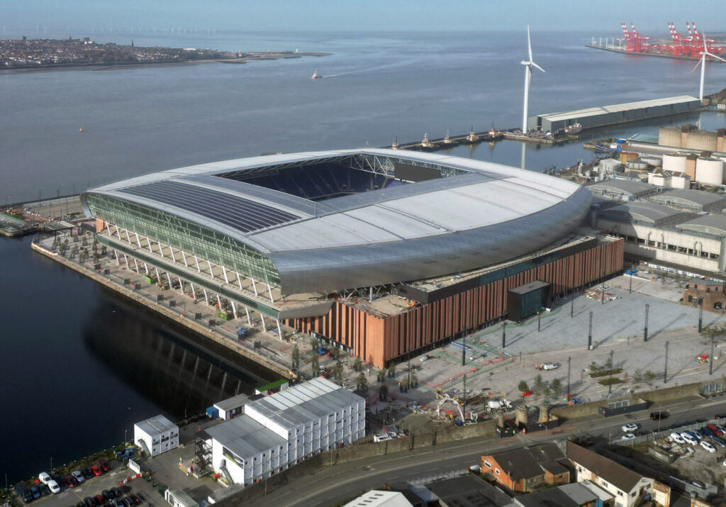 Evertons nye stadion nede ved havnen i Liverpool